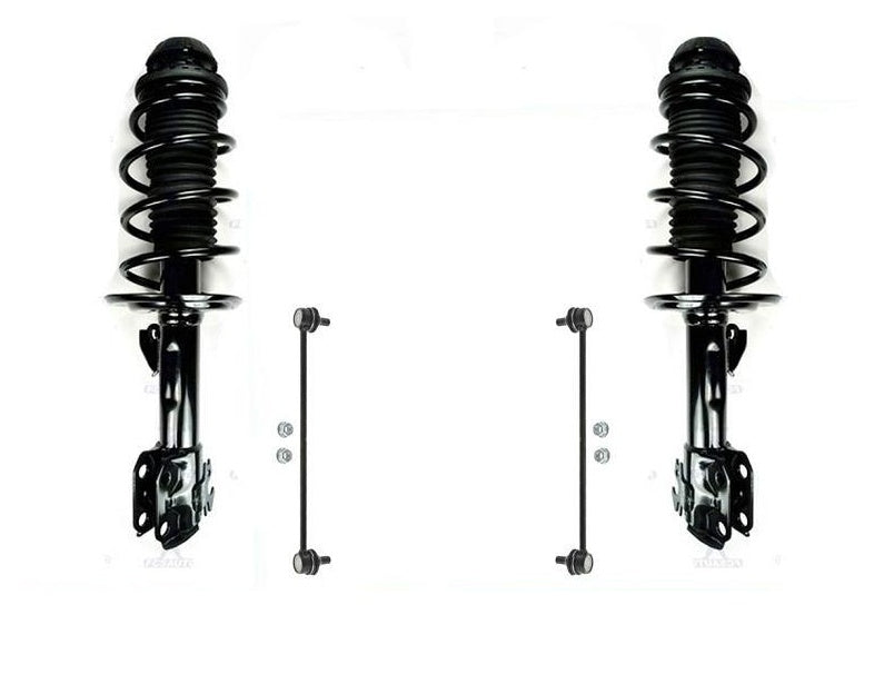 Front Complete Spring Struts & Sway Bar Links for Toyota Prius C 2012-2015