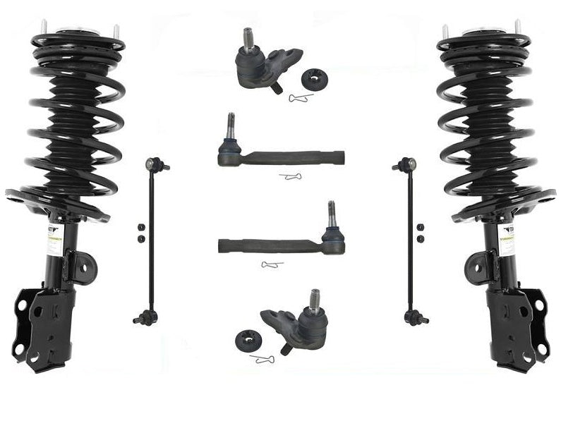 Puntales completos delanteros izquierdo y derecho, rótulas, eslabones y tirantes para PRIUS 10-14