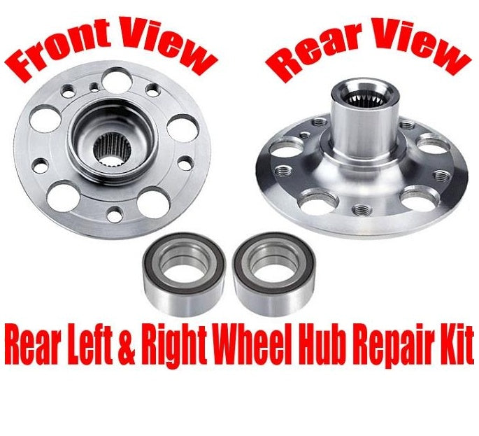 2 nuevos rodamientos de rueda trasera con kits de buje para Mercedes 02-07 C230 98-07 C280 NUEVO