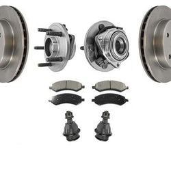 para 05-11 Dakota 4 ruedas ABS rueda delantera y conjunto de cubo de cojinete almohadillas de rotores de disco