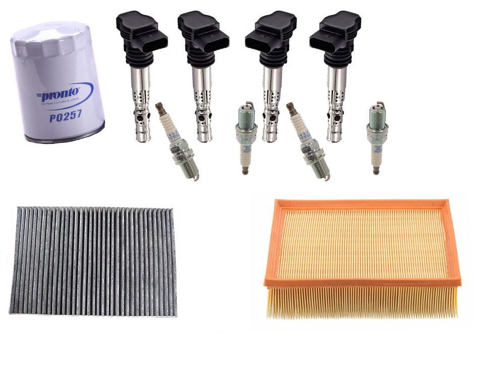 Oil Air Cabin Air Coils With Platinum Plugs for 02-05 Audi A4 1.8L Quattro