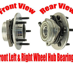 (2) Cojinete y buje de rueda delantera 100% nuevos para 4 ruedas Drv 4W ABS 5Std 97-99 F150