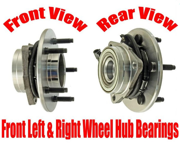 (2) Cojinete y buje de rueda delantera 100% nuevos para 4 ruedas Drv 4W ABS 5Std 97-99 F150