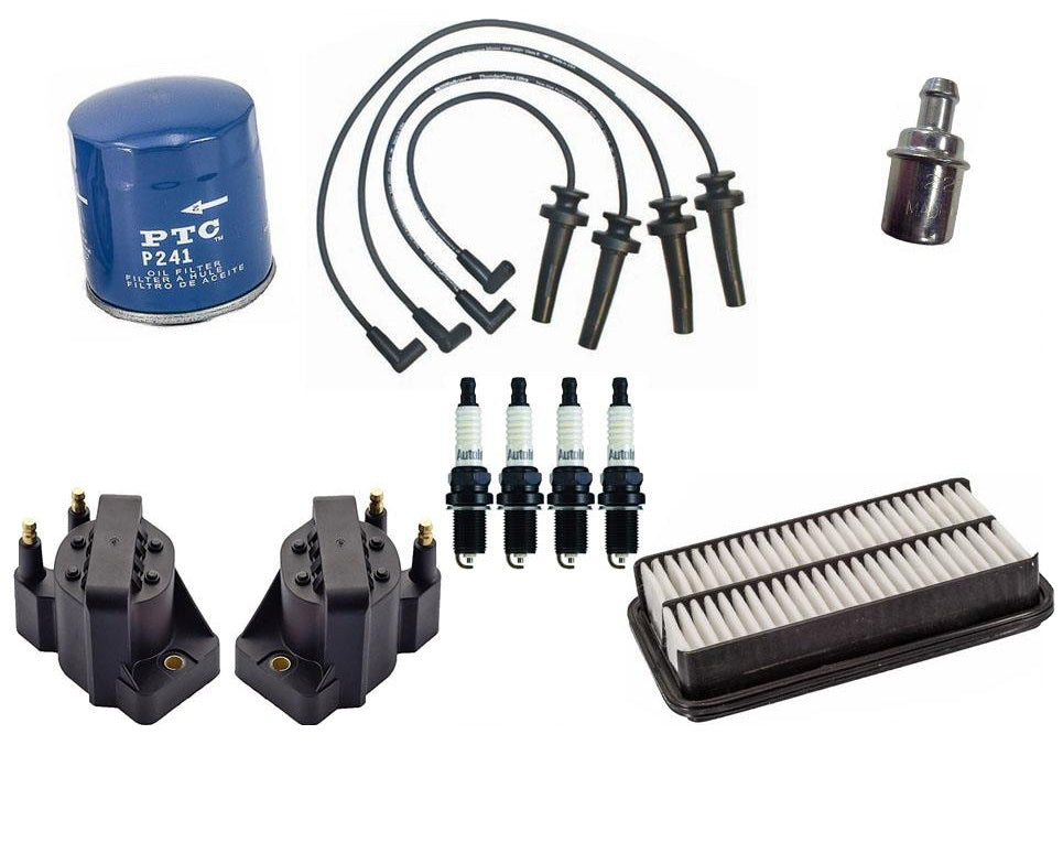 Oil Air Filters Coils Spark Plug Wires Plugs 96-02 Saturn Vin 7 DOHC