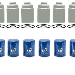 (6) Duramax Diesel Fuel Filters For 01-15 GMC 6.6 + (6) Oil Filters