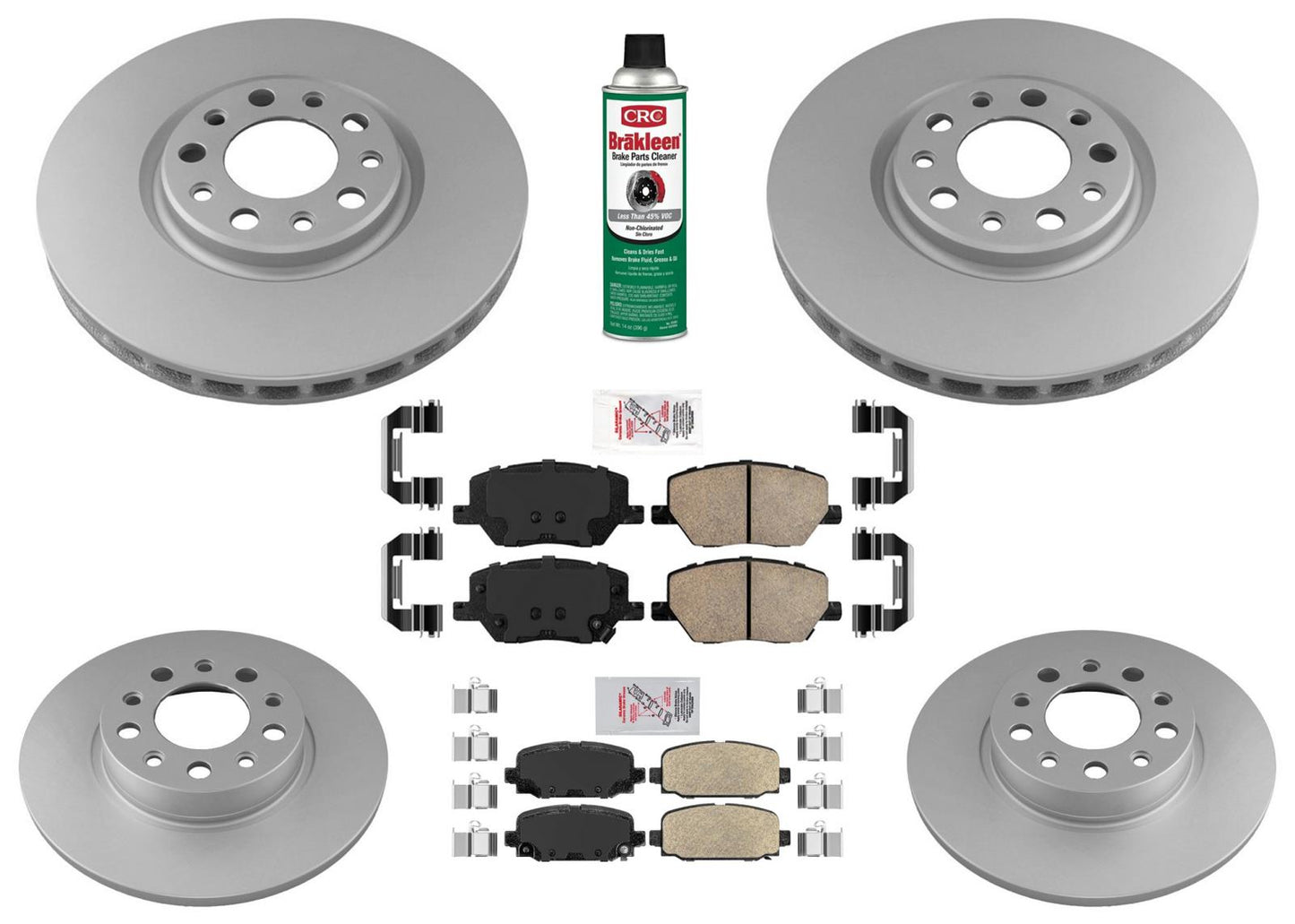 Coated Disc Brake Rotors Brake Pads For Jeep Compass 2018 2019 2020 2021 2022