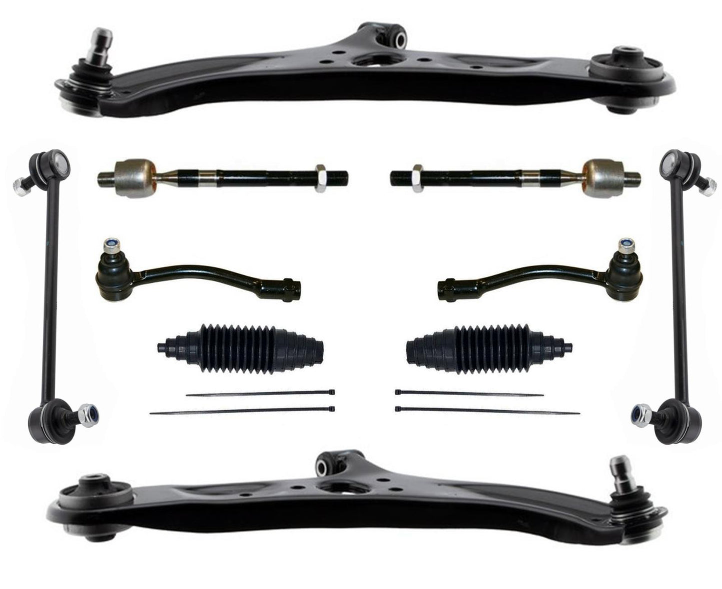 Front Control Arms Ball Joints Tie Rods & Links For Kia Rio 2012 2013 2014 2017
