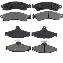 For 1988 1990 1992 1996 Chevrolet Corvette Front & Rear Ceramic Disc Brake Pads