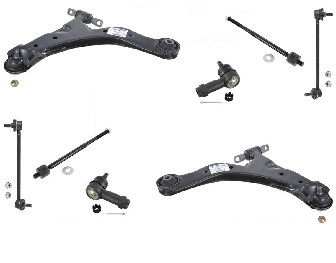Se adapta a Kia Spectra 2005-2009, brazos de control inferiores delanteros, varillas de amarre (8) kit de chasis de PC