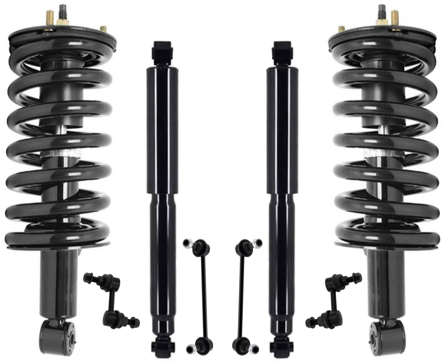 Front Struts & Rear Shocks & Links For Nissan Titan 2017 2022 2023 4 Wheel Drive