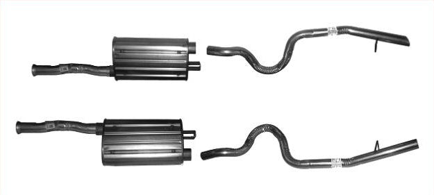 94-95 Mustang AP Muffler Dual Exhaust System With Polished Stainless Tail Pipes