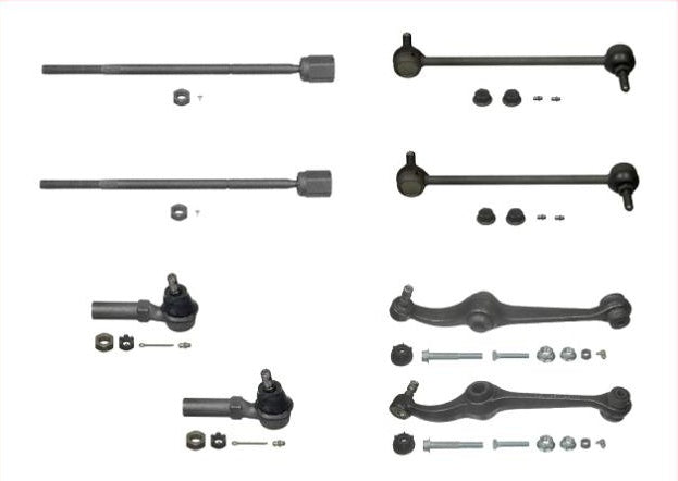 95-98 Windstar 8 pc Chassis Kit Control Arm Ball Joints Tie Rods Sway Bar Links