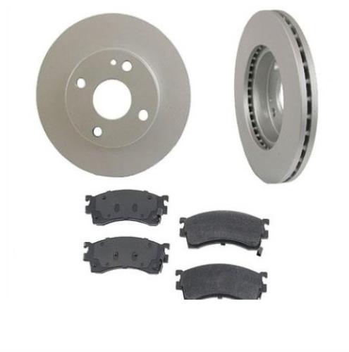 Para rotores de freno delantero y pastillas de cerámica Mazda Protege ES 1.8L 1999-2000.
