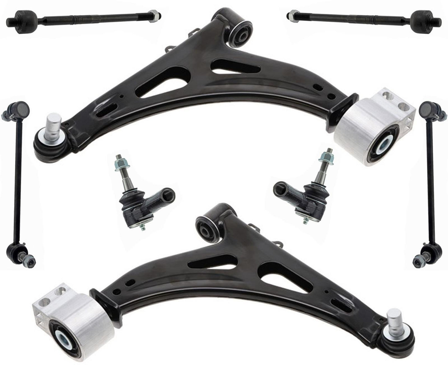 Front Lower Arms Ball Joints Tie Rods & Links For Chevrolet Impala 2014-2019