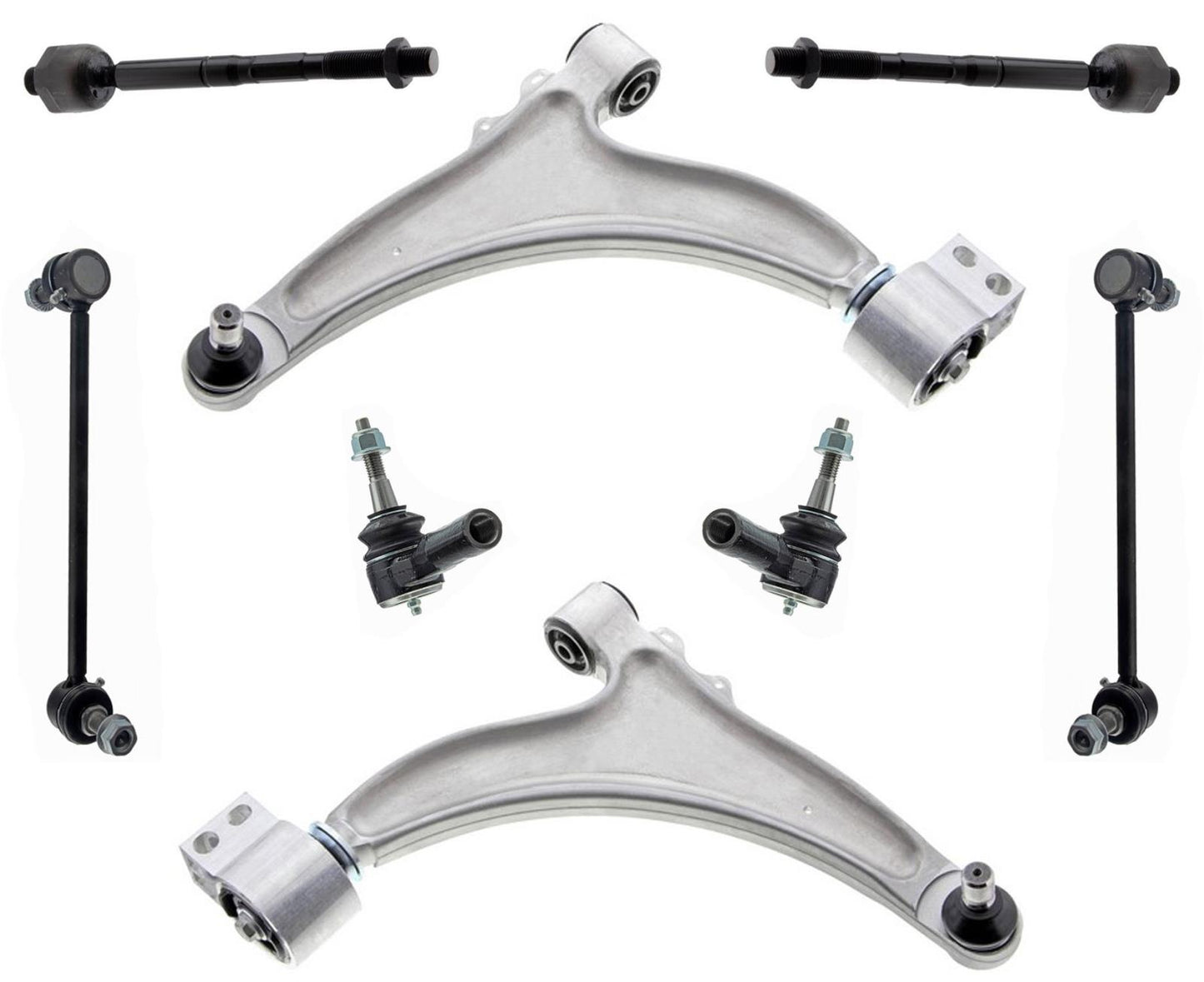 Front Arms Tie Rods & Links For Regal 2014-2017 W/ Belt Drive Electric Steering