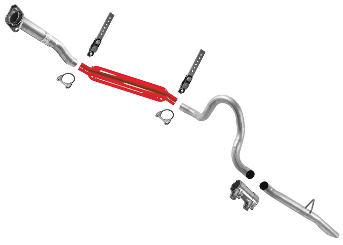 Performance Cherry Bomb Muffler Exhaust Pipe For Ford Mustang 3.8L 1994-1998