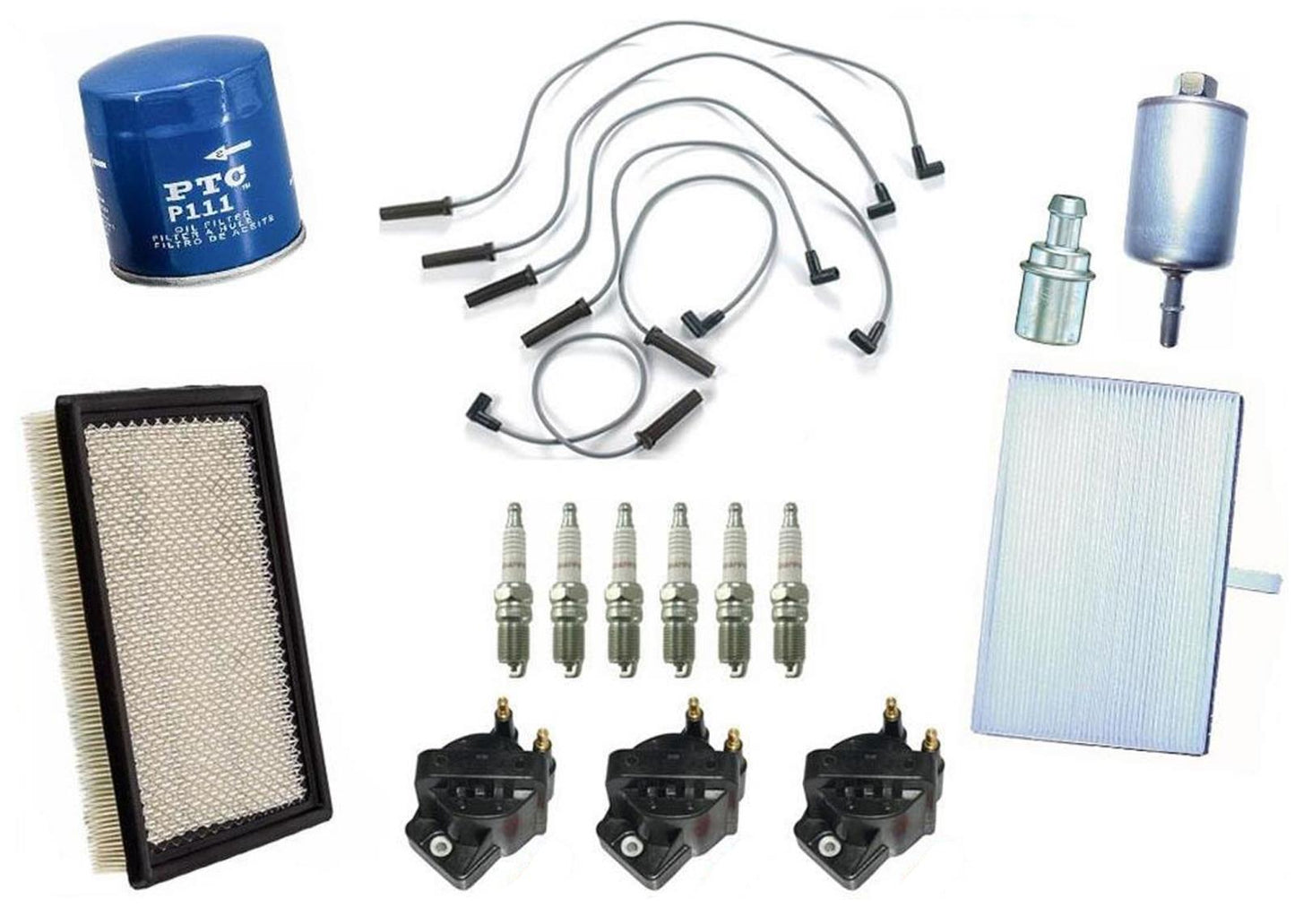 Spark Plugs Wires Ignition Coils & Filters for Chevrolet Impala 3.4L 2000-2005