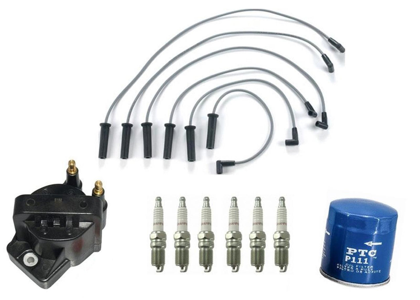 Ignition Coils Spark Plug Wire Set + Plugs For 97-99 Chevy Malibu 3.1L