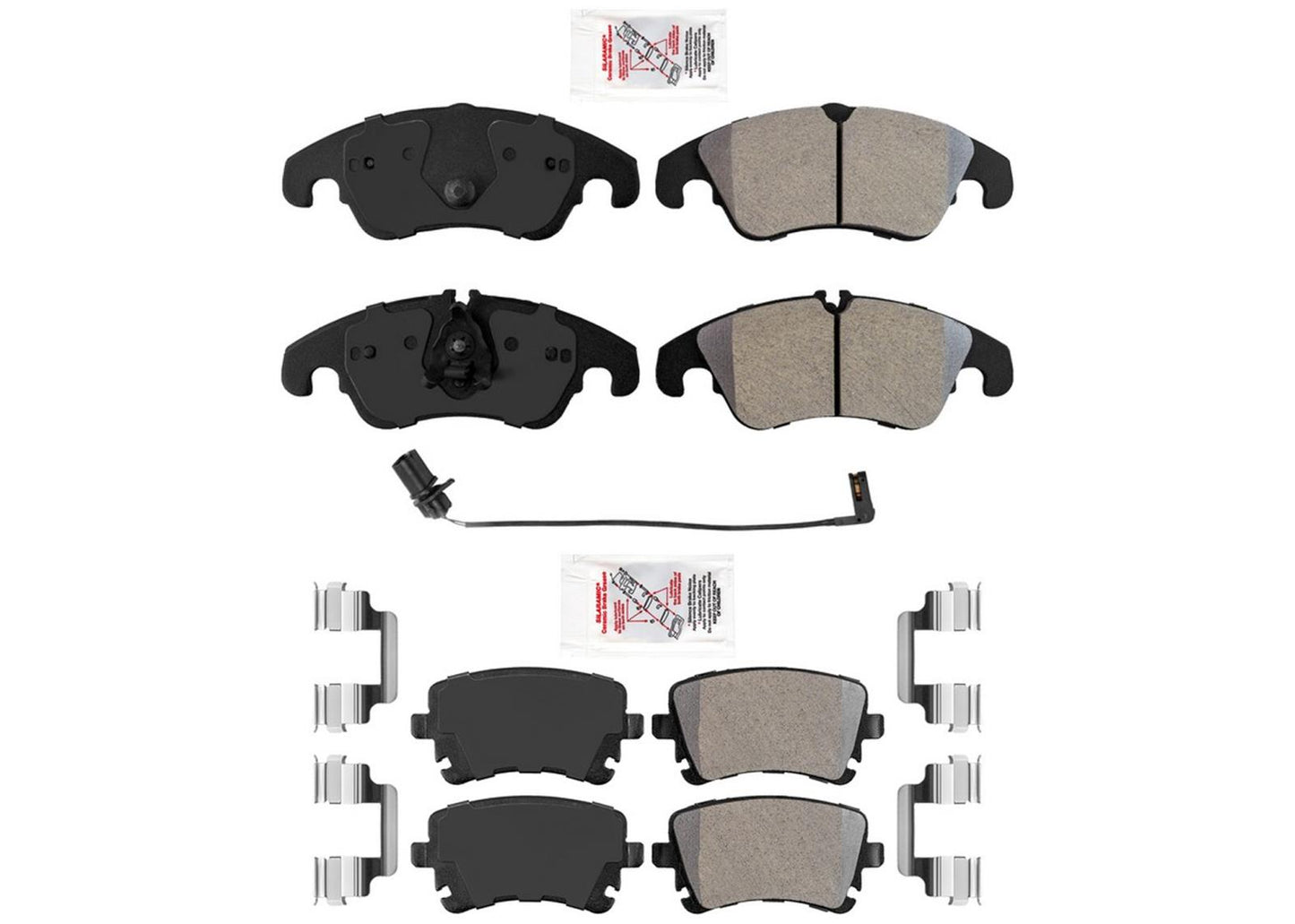 Front & Rear Disc Brake Pads Set For Audi S4 2012-2016 with 345MM Rotors
