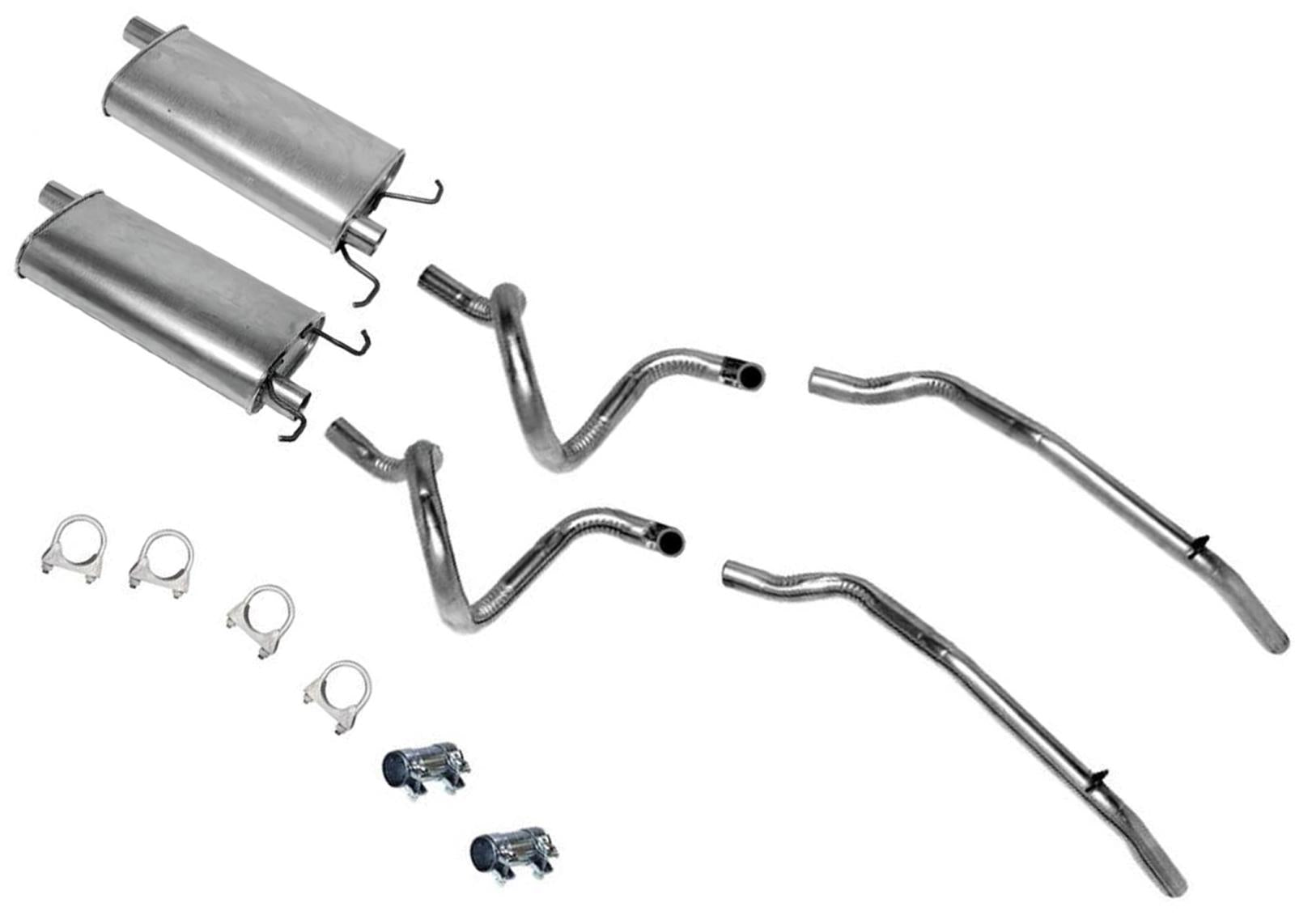 Dual Muffler Dual Tail Pipe for Lincoln Town Car 1995 1996 1997