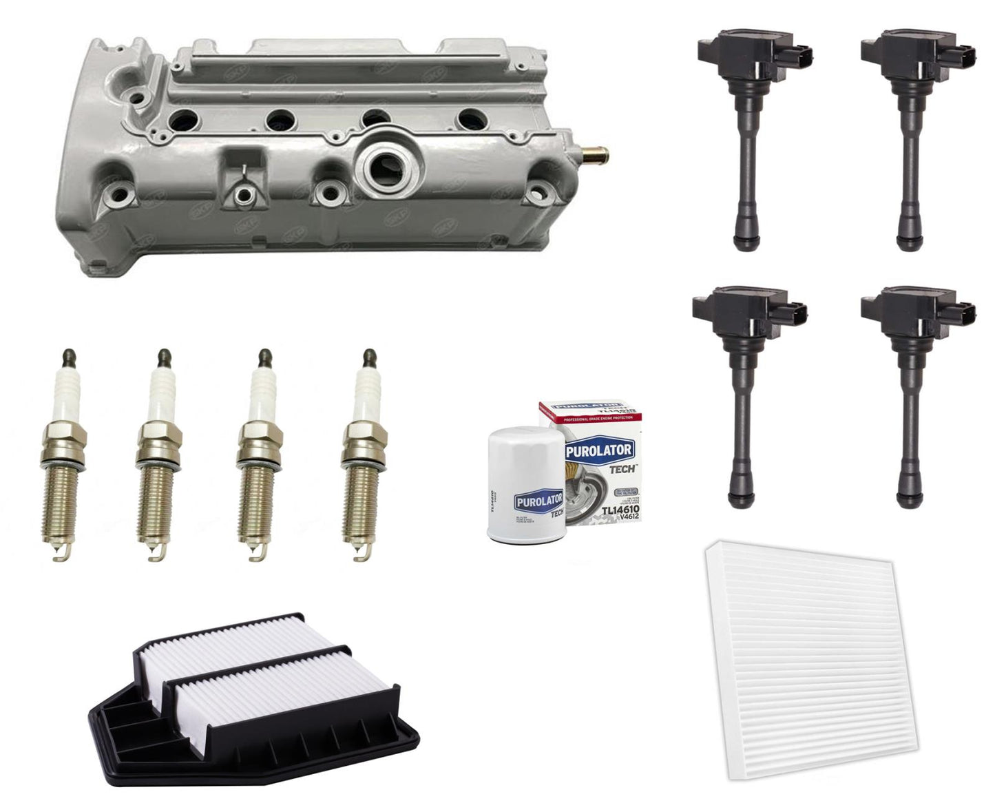 Engine Valve Cover Ignition Coils Tune Up Kit For Honda Accord 2.4L 2008-2012