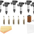 Direct Ignition Coils Spark Plugs Tune Up Kit For Cadillac CTS 3.0L 2010-2014