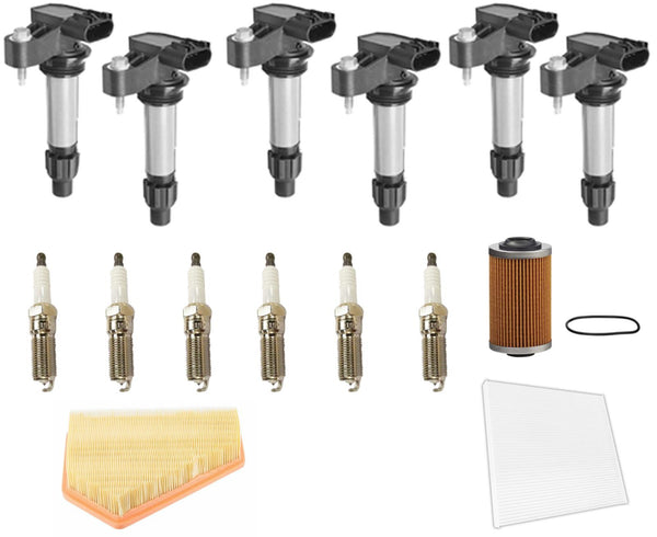 Direct Ignition Coils Spark Plugs Tune Up Kit For Cadillac CTS 3.0L 2010-2014