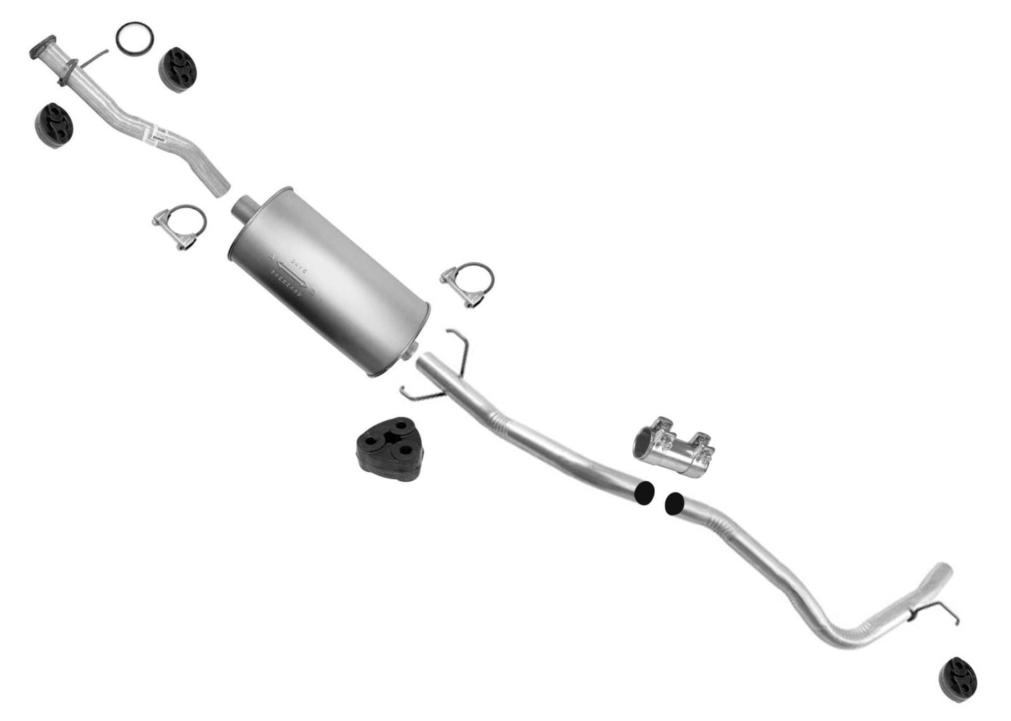 Sistema de tubo de escape después del silenciador Cat para Toyota T100 4 ruedas motrices 3.4L 95-98