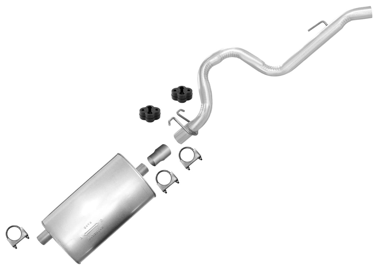 Performance Muffler with Tail Pipe for Jeep Wrangler 1987 1988 1990 1995 1996