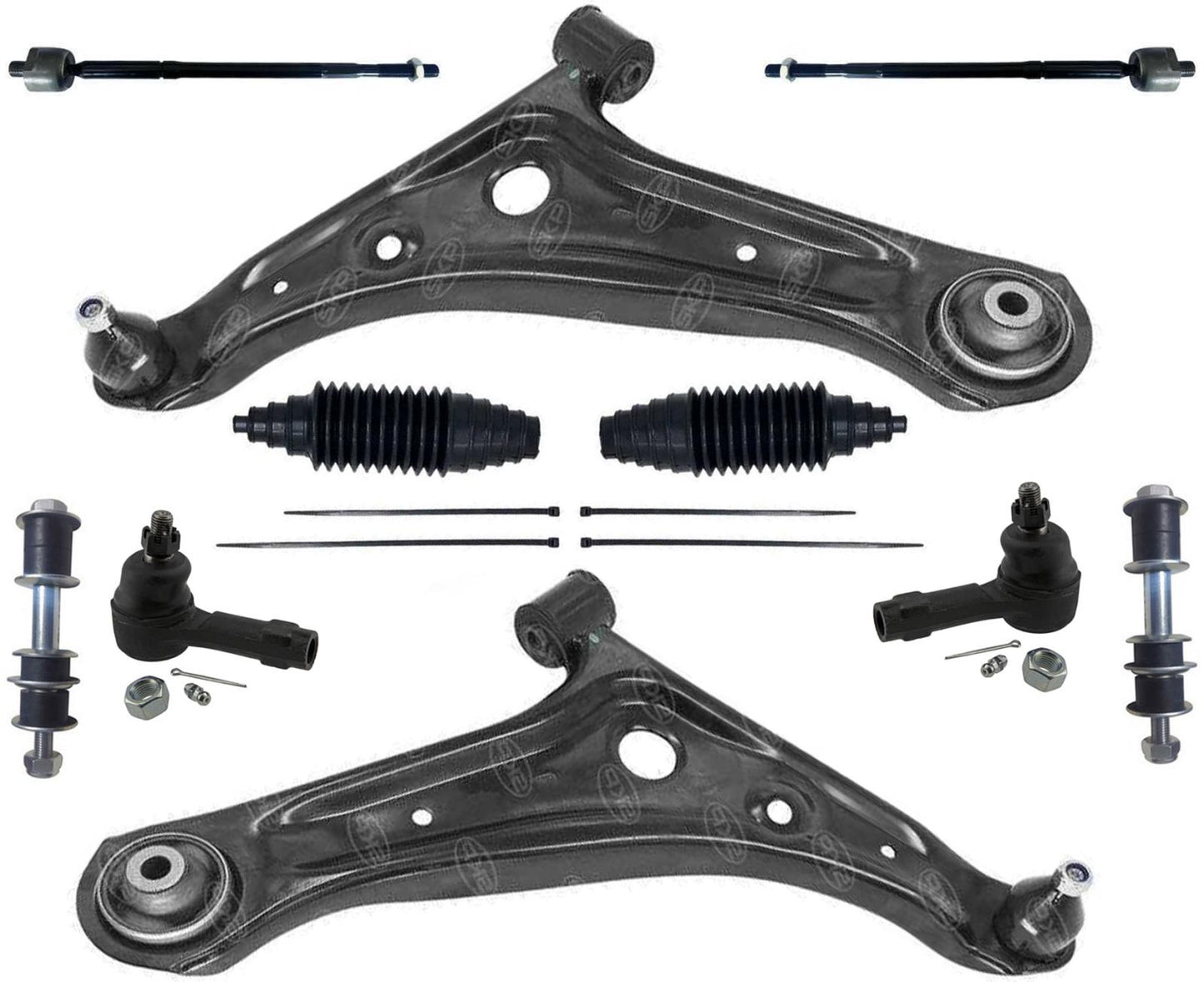 Front Lower Control Arms Tie Rods & Links For Mitsubishi Mirage 2014 2022 2023