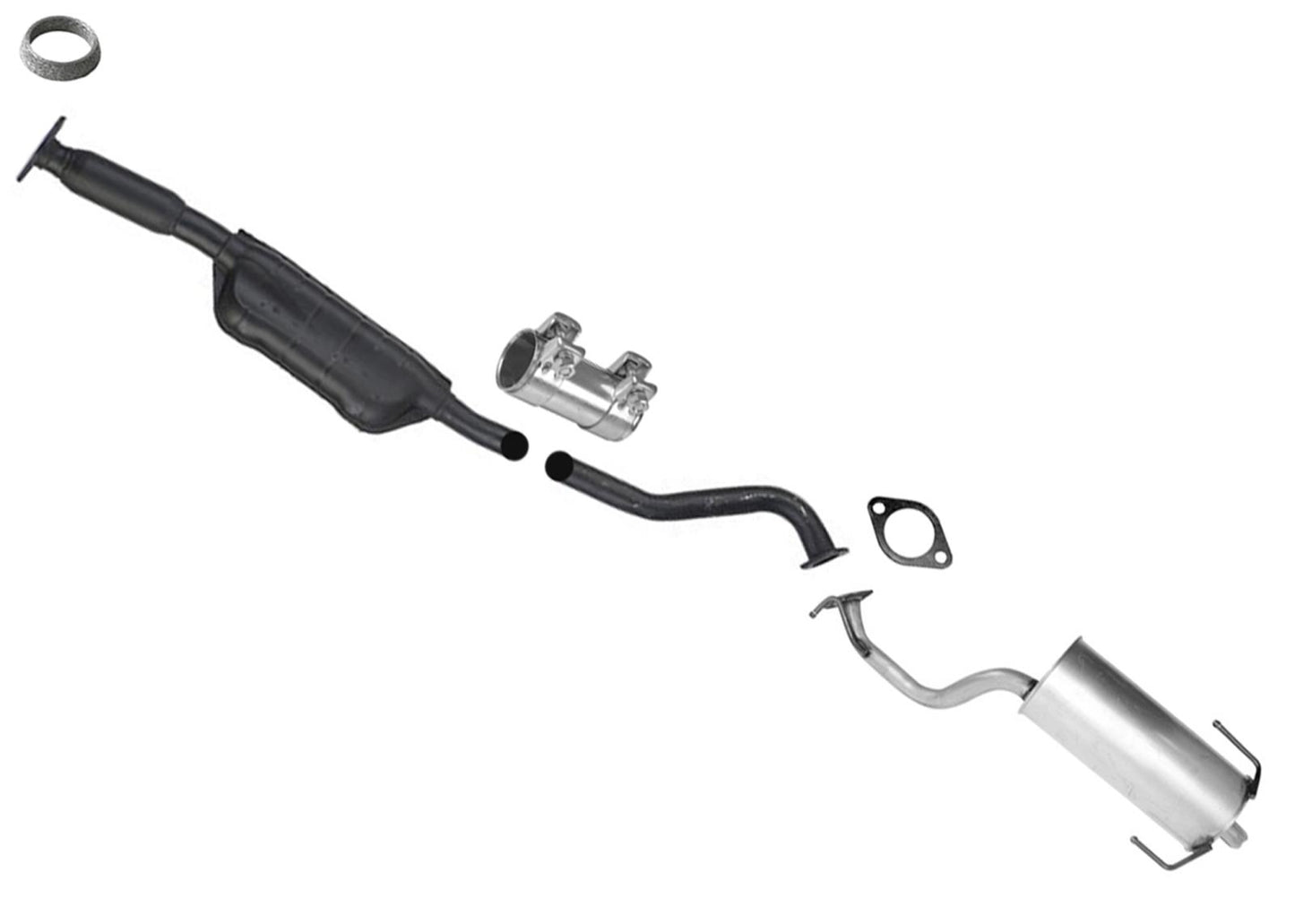 For 2004 Subaru Outback Sedan 2.5 California Emissions Muffler Resonator Exhaust