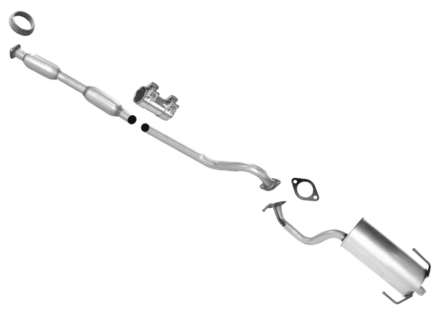 Muffler Resonator Exhaust System For Subaru Legacy 2000 2001 2003 4Dr Sedan 2.5L