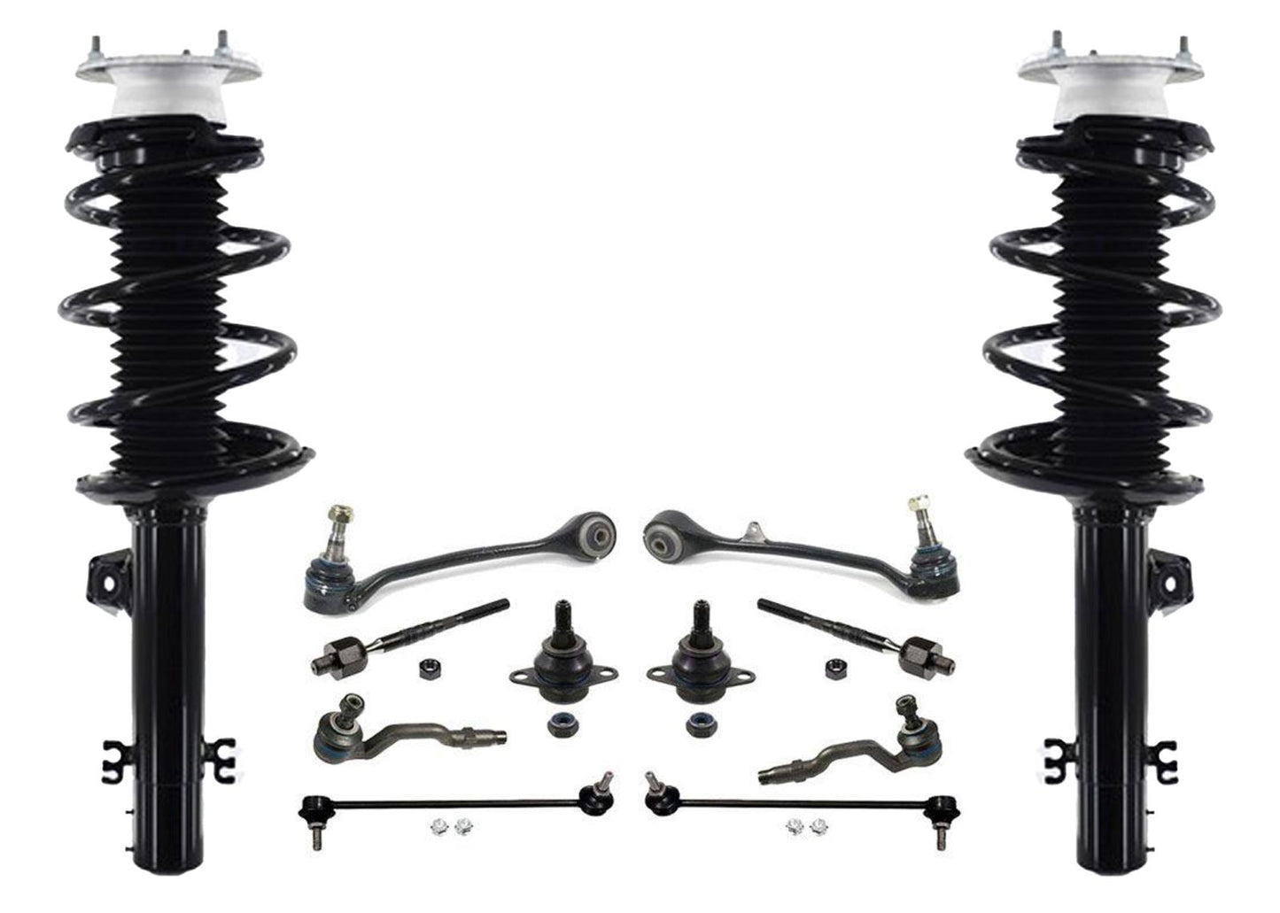 Brazos de control de puntales delanteros, varillas de amarre, rótulas de enlace de barra estabilizadora para BMW X3 04-07
