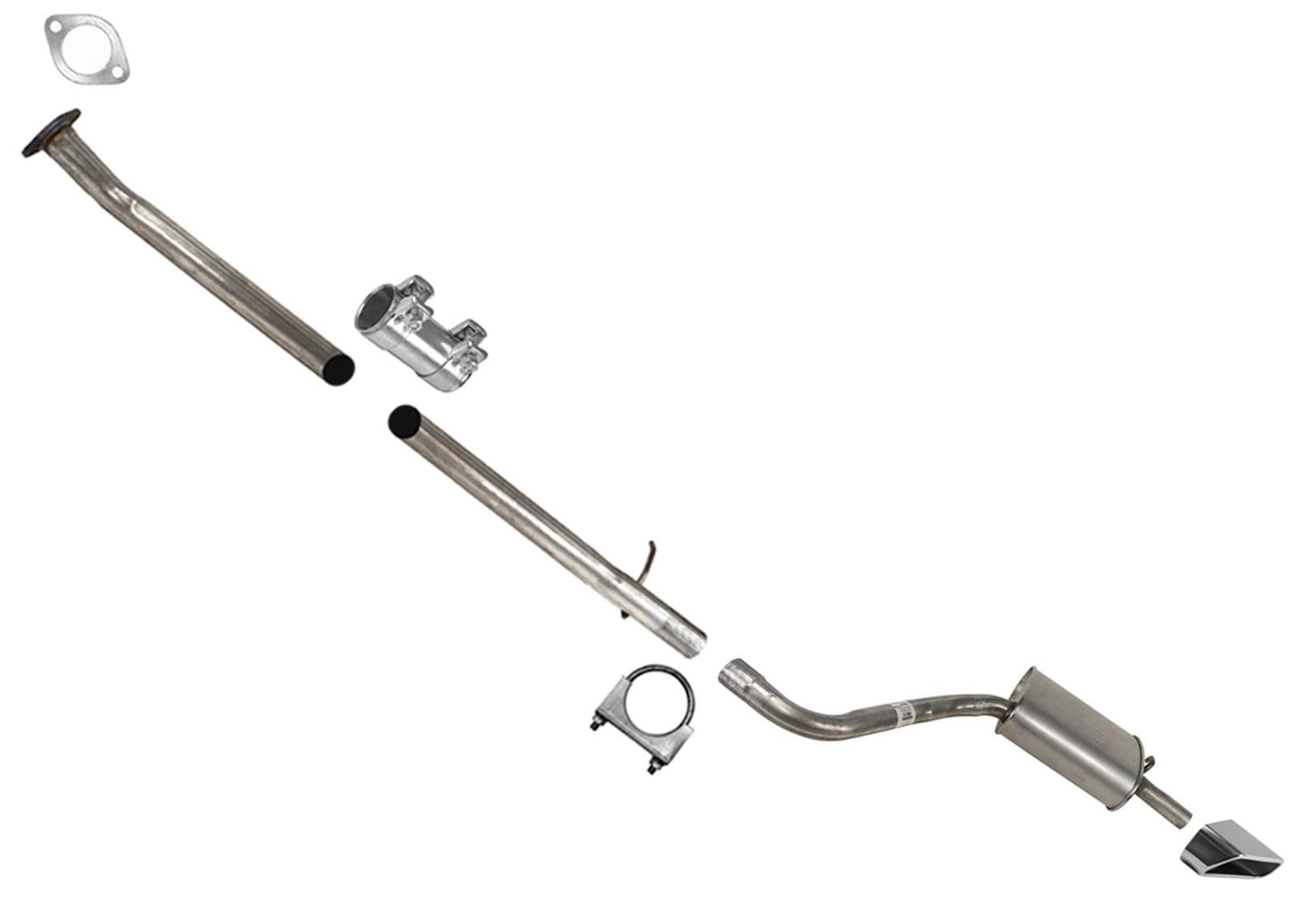 Extension Pipe Rear Muffler Exhaust System for Hyundai Sonata 2015-2019 2.4 Gas