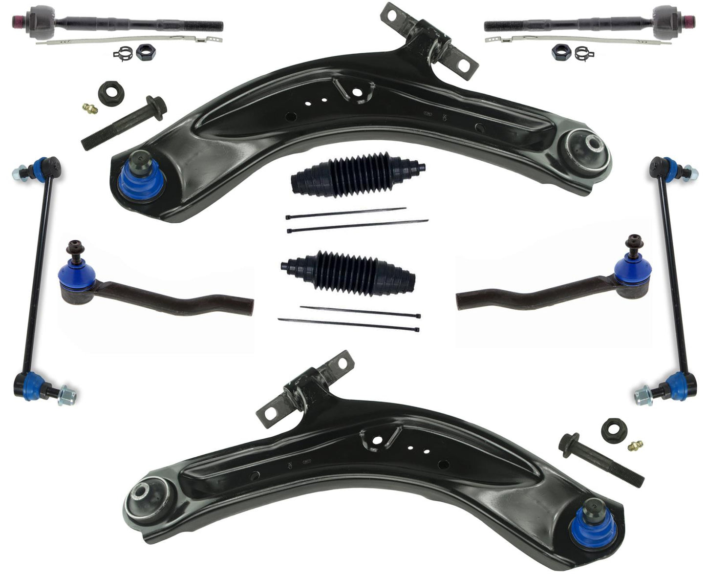 Lower Control Arms Inner Outer Tie Rods & Links For Nissan Rogue 2014 2019 2020