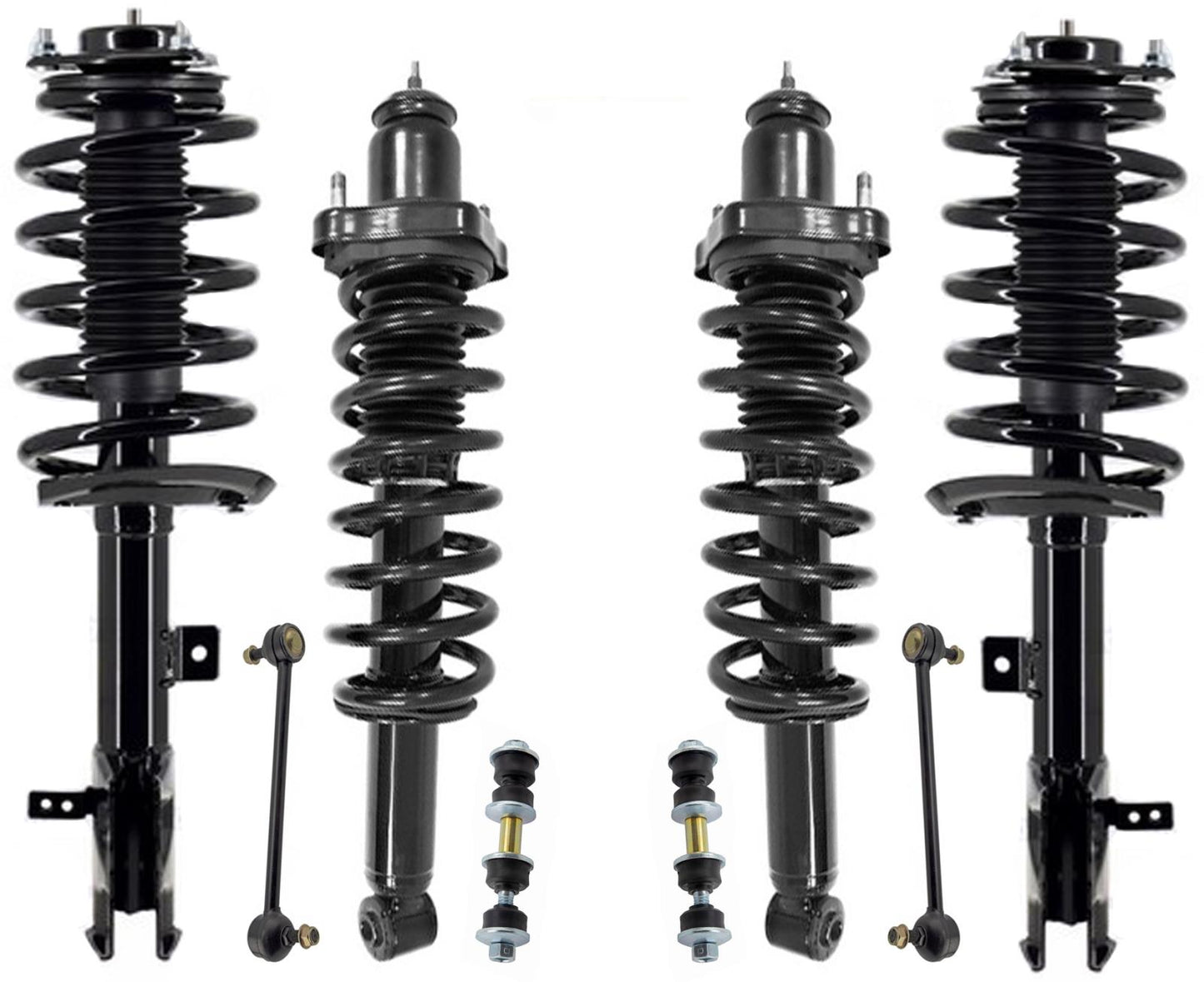 Front & Rear Complete Struts & Links For Patriot Sport 4 Wheel Drive 2012-2017
