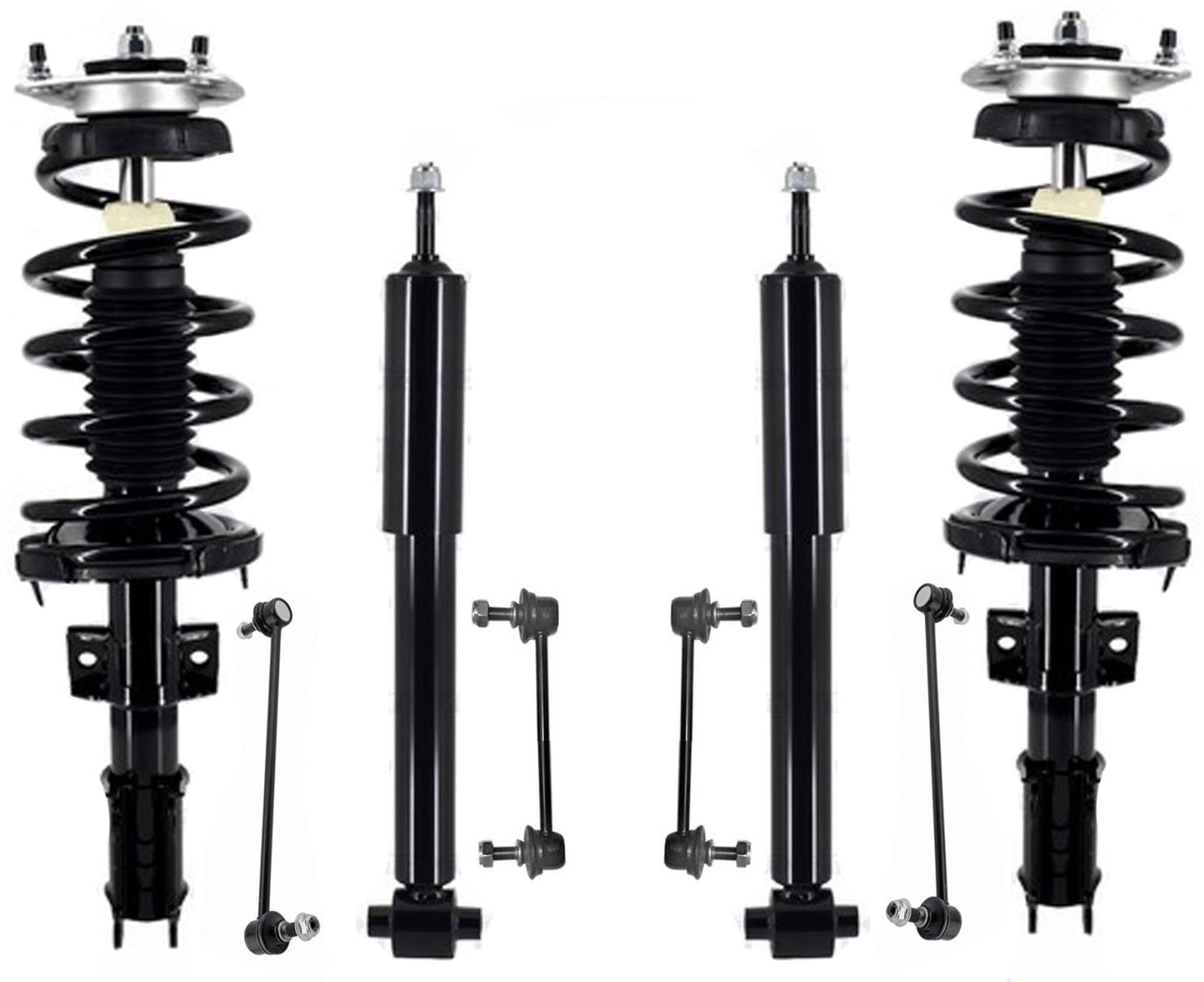 Front Complete Struts Rear Shock Front & Rear Links For Volvo XC90 2003-2013