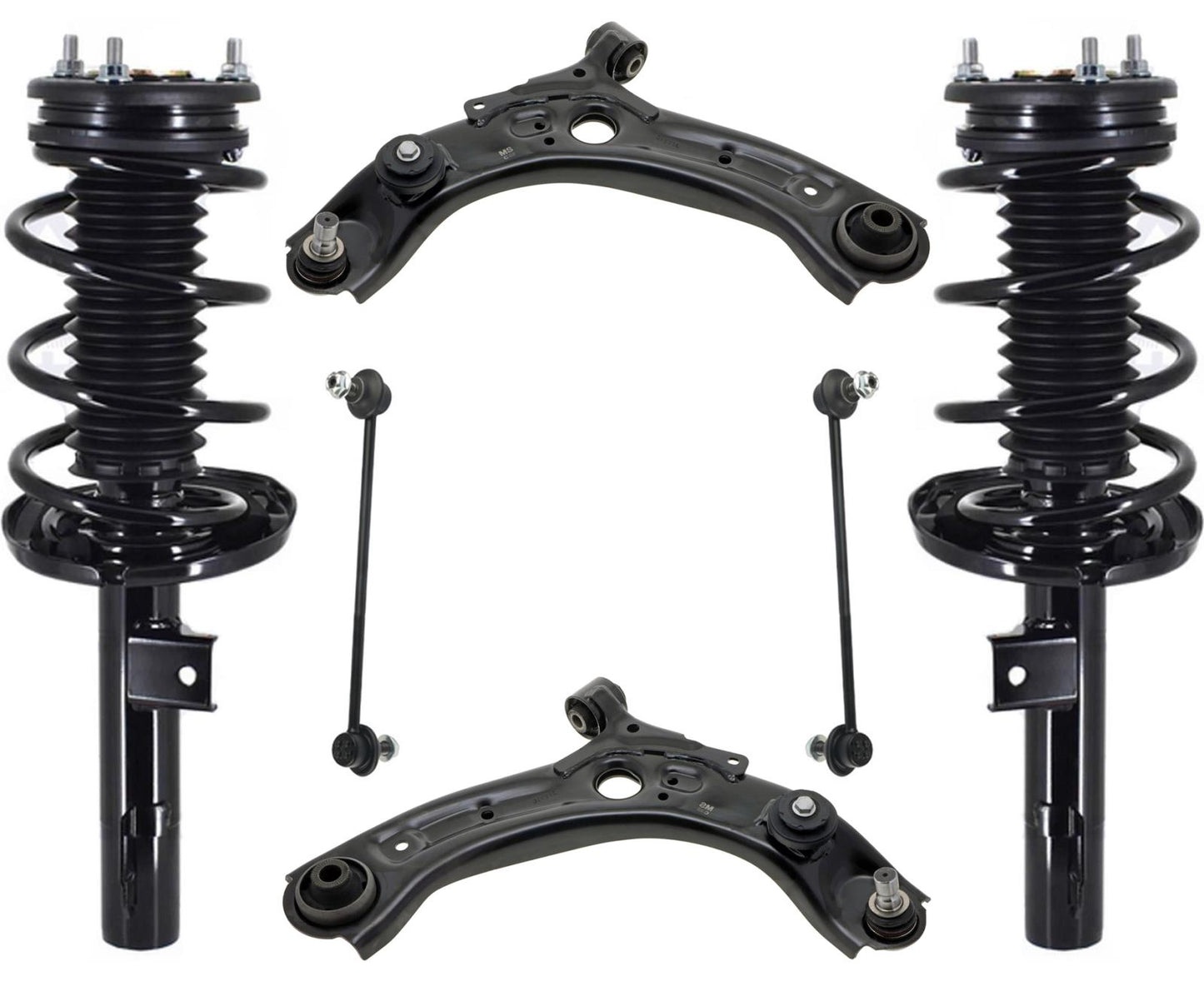 Front Struts Control Arms & Links For Mazda 3 2.5L 2019-2022 Front Wheel Drive
