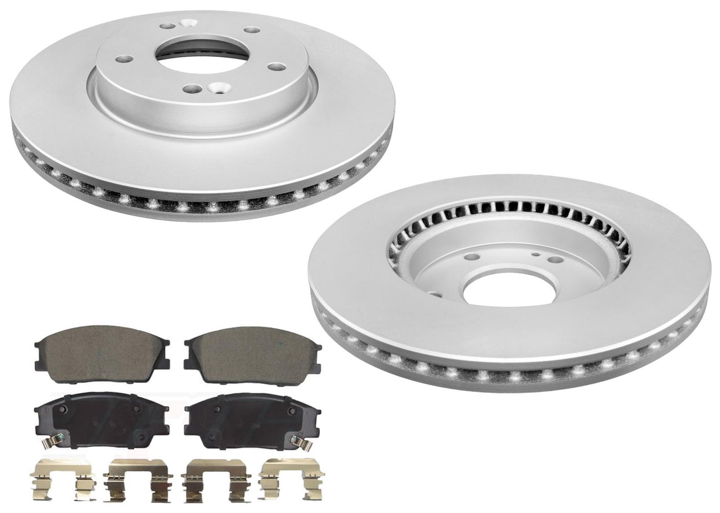 Front Coated Disc Brake Rotors & Pads for KIA Soul Naturally Aspirated 2020-2024
