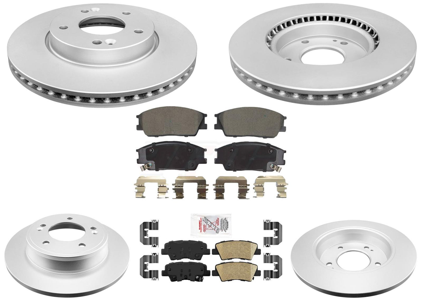 Coated Disc Brake Rotors Brake Pads for KIA Soul Naturally Aspirated 2020-2024