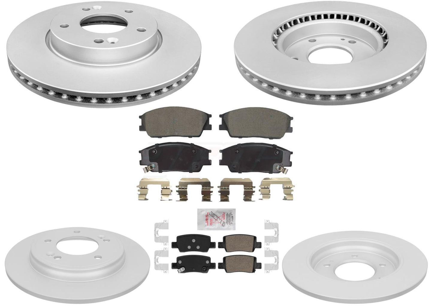 Coated Brake Disc Rotors Brake Pads for KIA Soul Naturally Aspirated 2023-2024