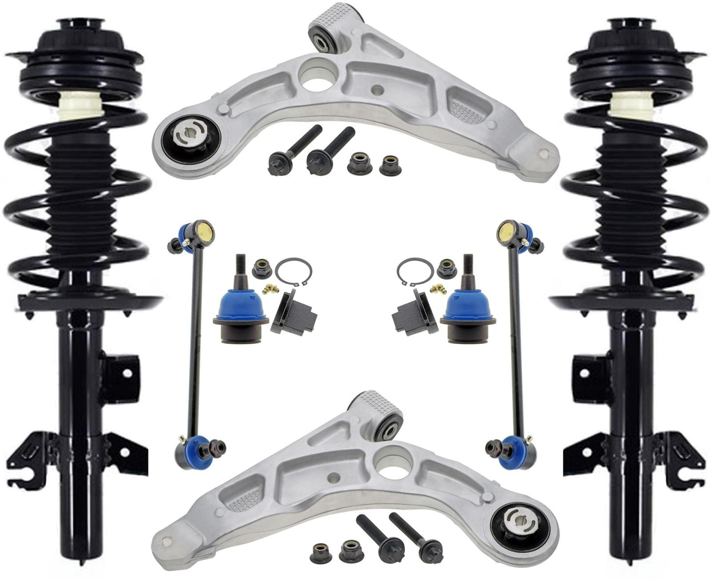 Front Struts Control Arm Ball Joint & Links For Cherokee 19-22 Front Whel Drive
