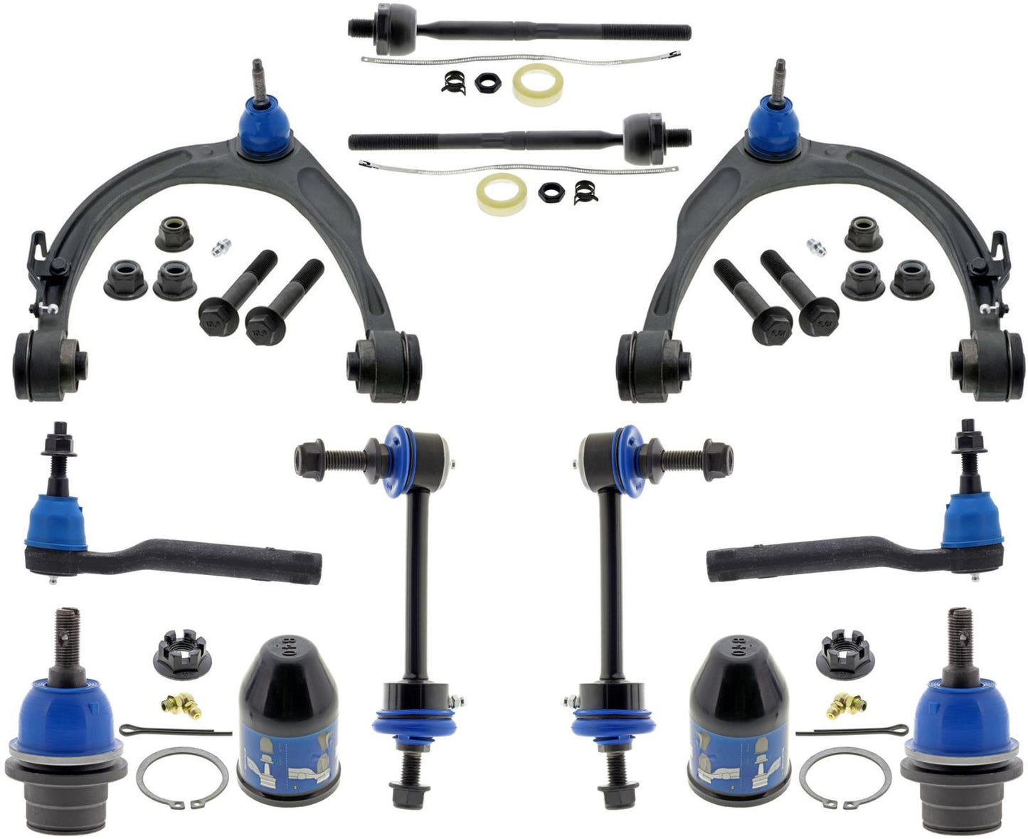 Front Control Arms W/ Ball Joints Tie Rods & Links For F-150 Raptor 2017-2020