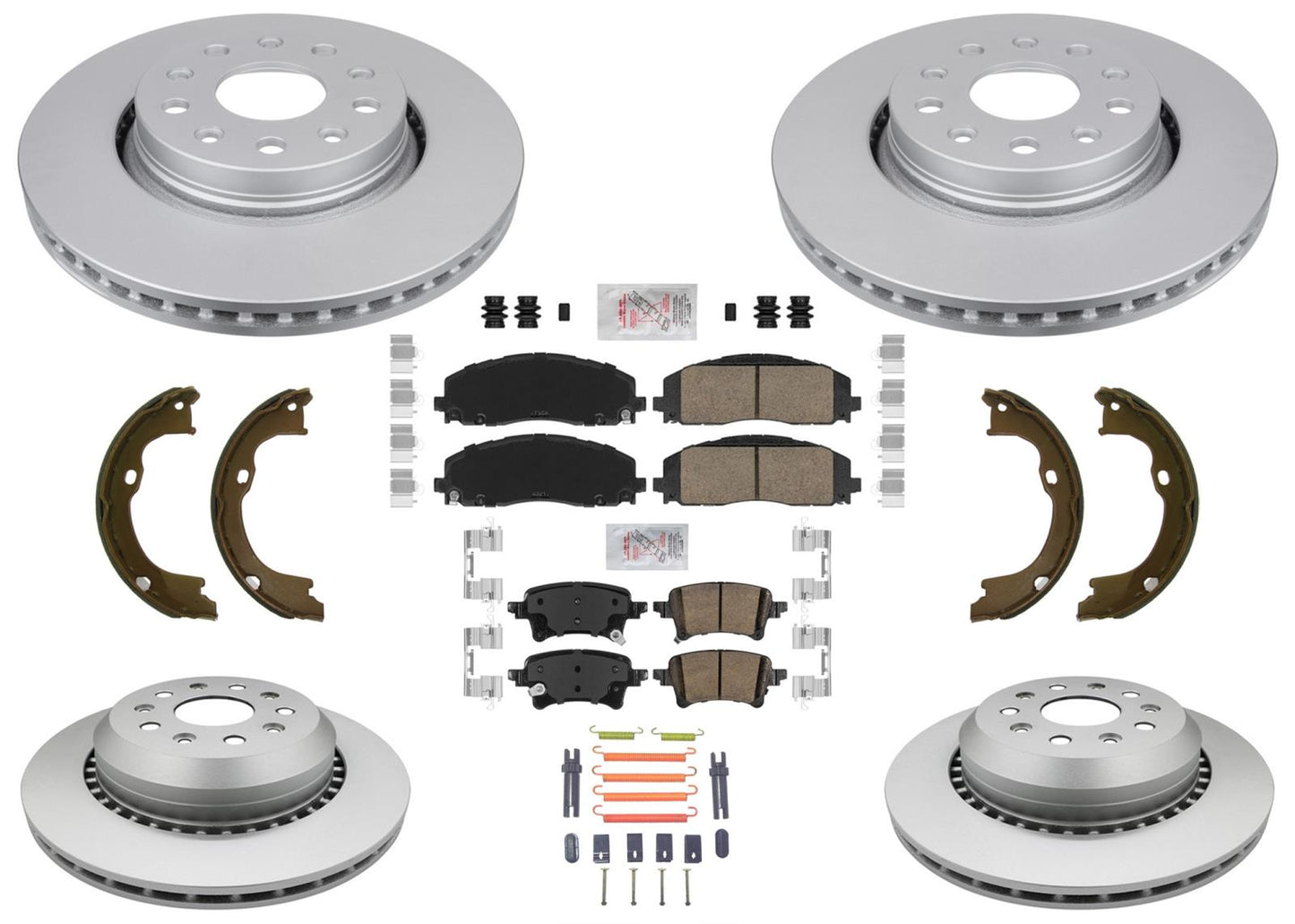 For 2018-2023 Jeep Wrangler Rubicon 392 342mm Rear Coated Brake Rotors Brake Pad