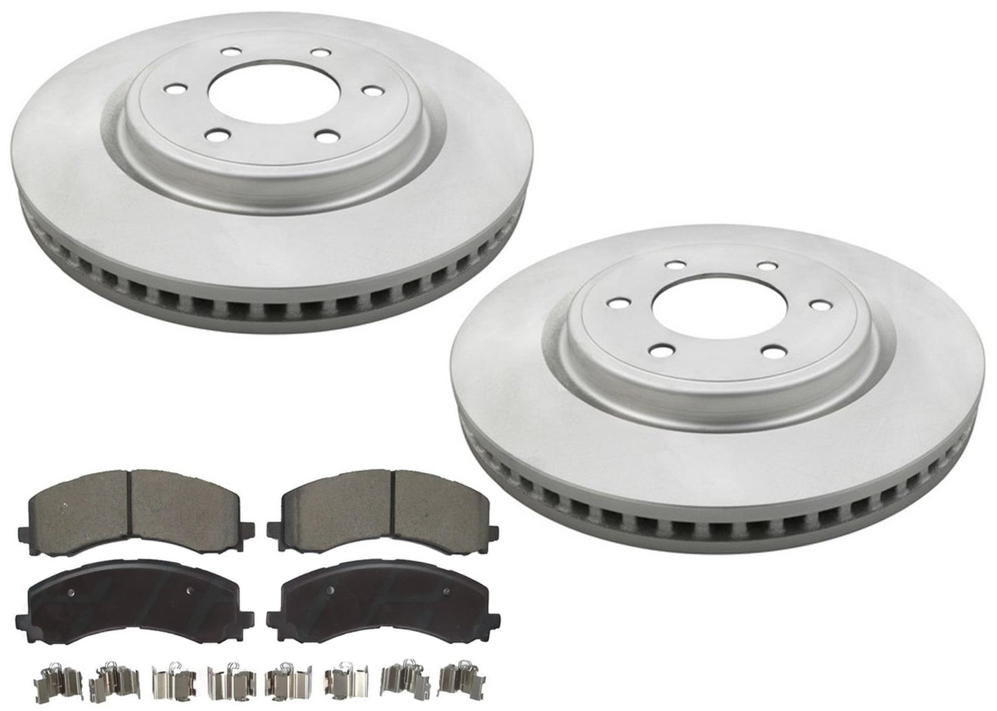 Front Coated Brake Disc Rotors Brake Pad Set for Ford Expedition 2022 2023 2024