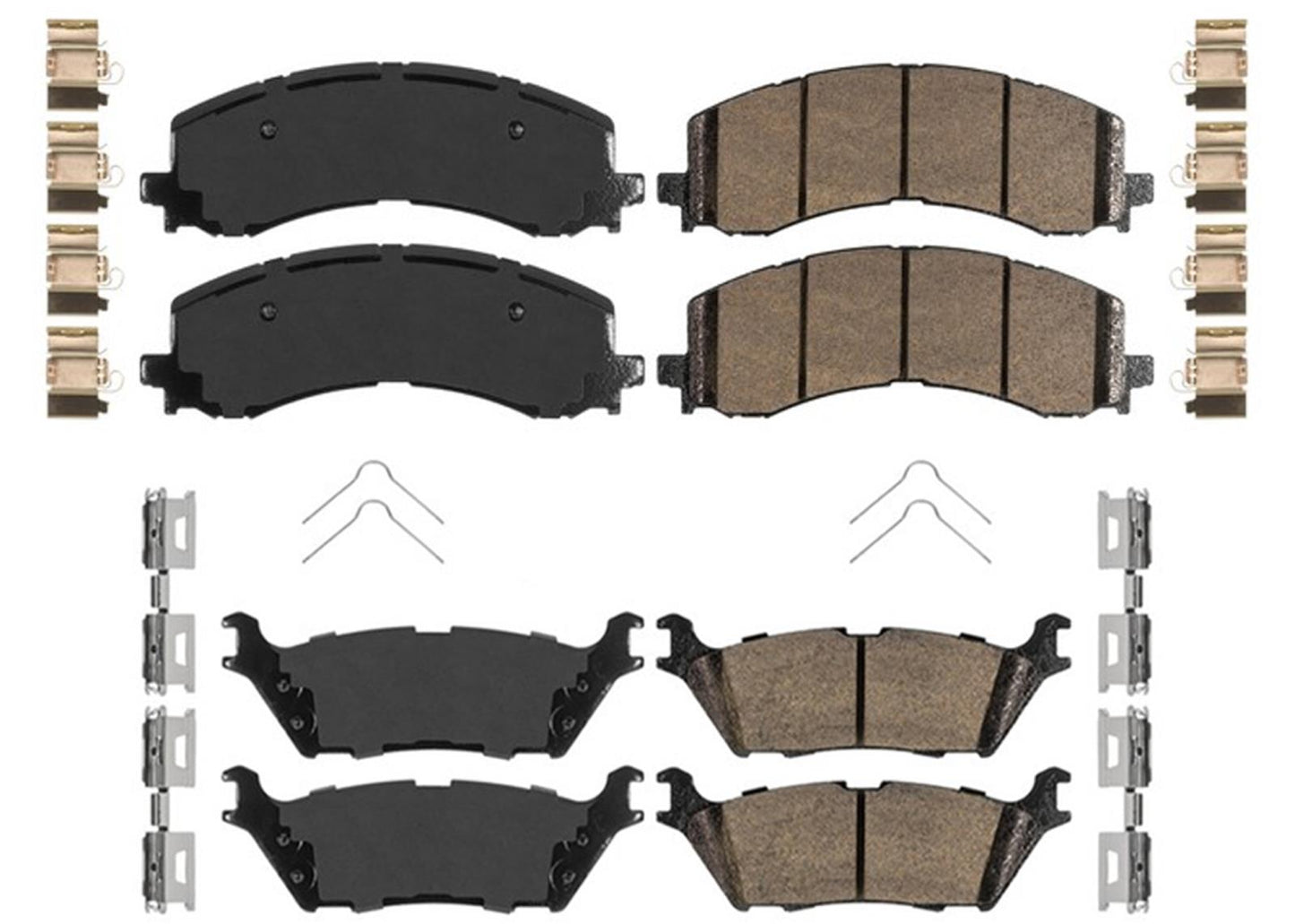 Front Rear Galvanized Disc Brake Pad Set for Ford Bronco Raptor 2022 2023 2024