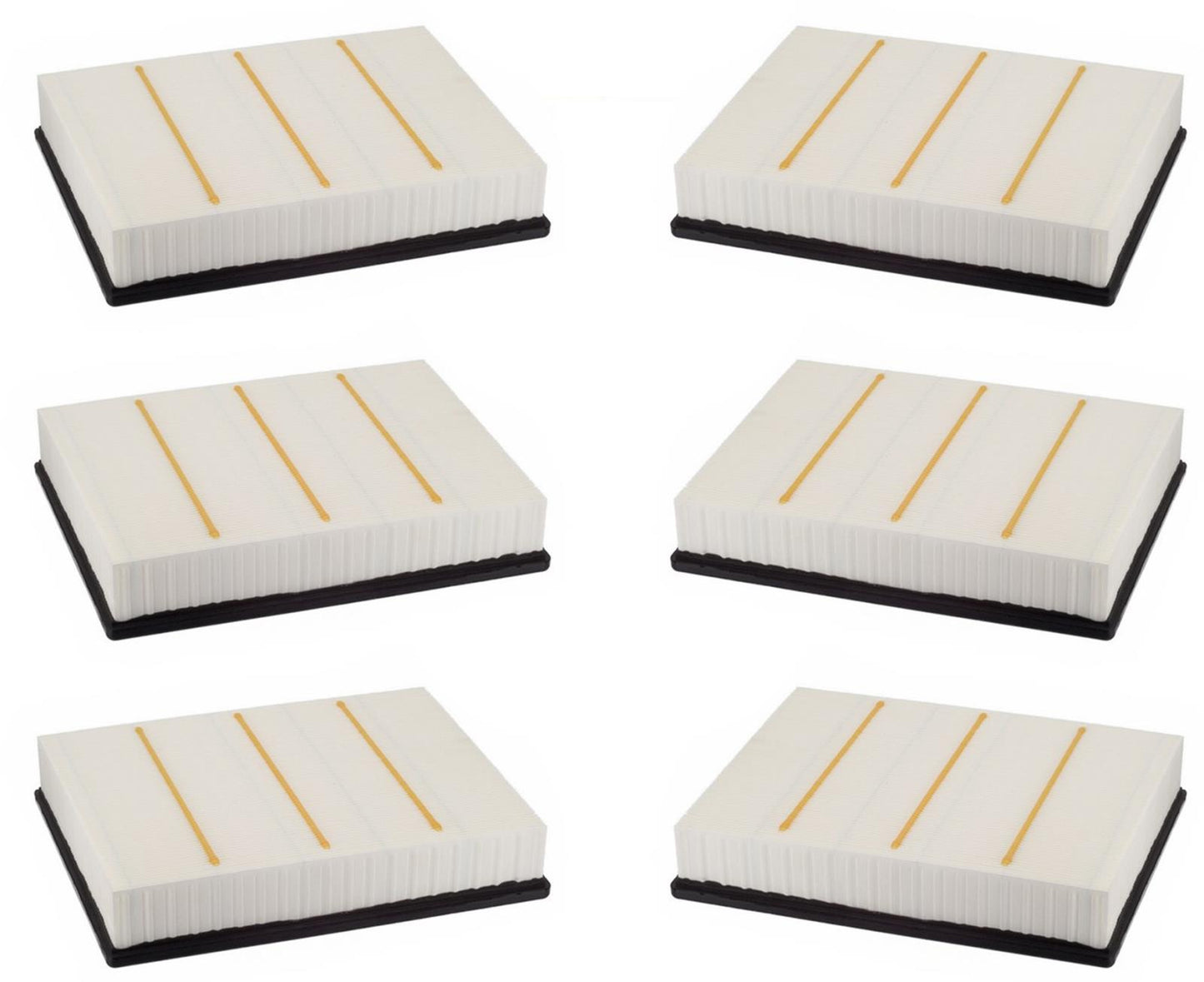 6 Pack Engine Air Filter For Chevrolet Silverado 2500 HD 6.6L 2011 2012 15 2016