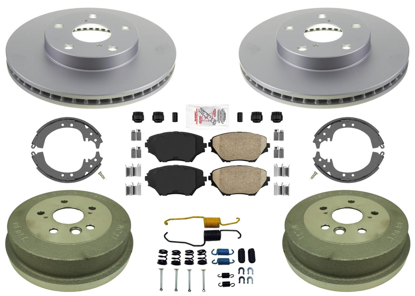 Coated Brake Rotors & Brake Pads Brake Drums for Toyota Rav4 Rav-4 2001-2002
