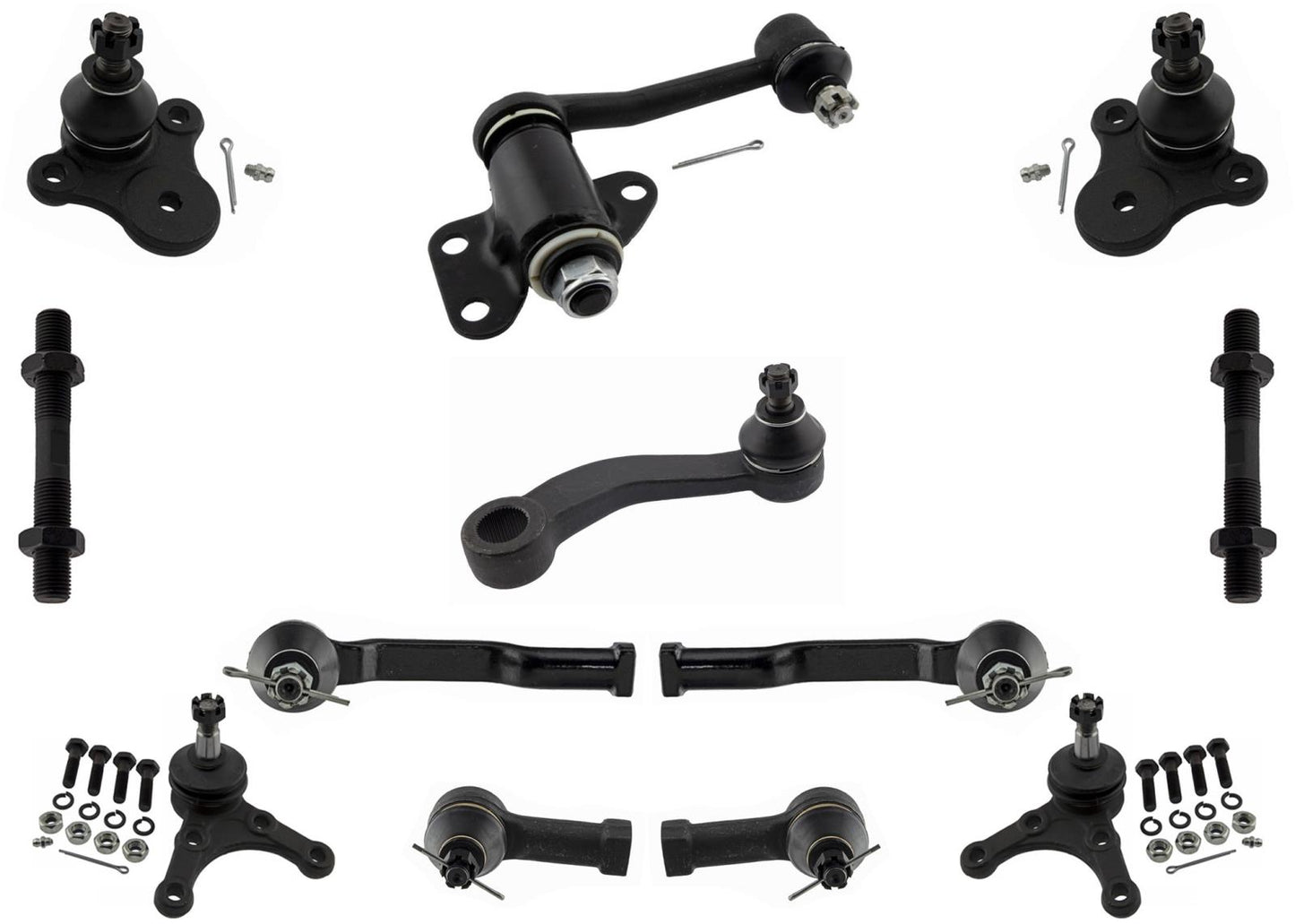 Idler Arm Pitman Arm Tie Rods Ball Joints for Mazda B2000 B2200 1981-1984