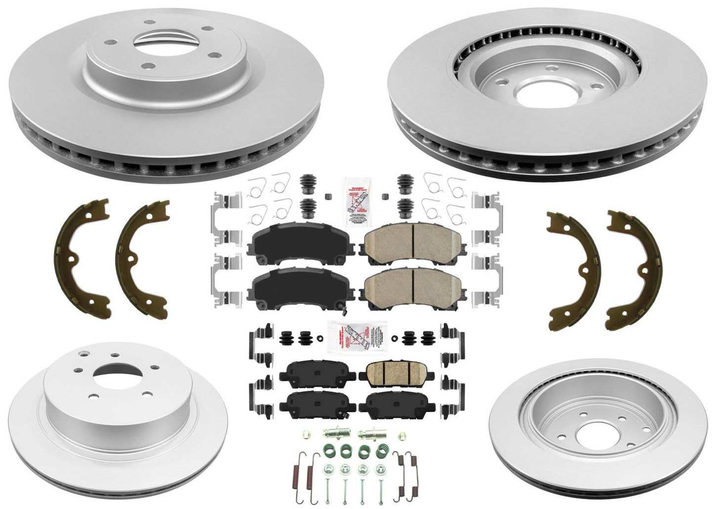 GEO Coated Disc Brake Rotors Brake Pads for Infiniti Q50 2014-2023